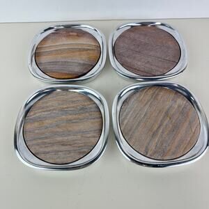 Nambe Absorbing Sandstone Coaster Set Sean O'Hara Design